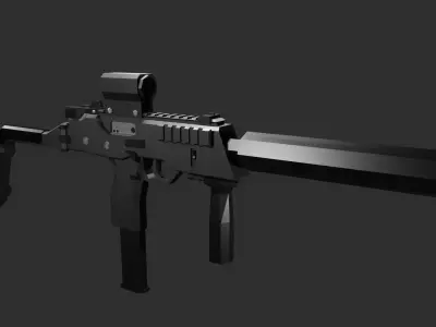 Low Poly MP9 Modified Free low-poly 3D model