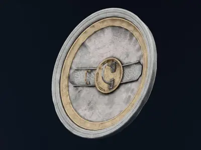  Roman Shield Low-poly 3D model