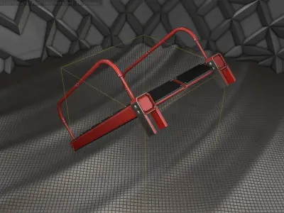 Sci-Fi Stairs - 18 - Red Version Low-poly 3D model