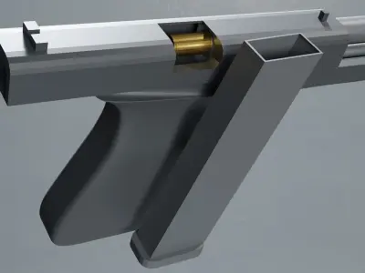 Glock 18 3D Lowpoly Model Gun Low-poly 3D model