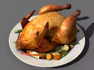 Food Chicken Low-poly 3D model