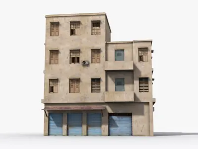 Arab Middle East Building x23 Low-poly 3D model