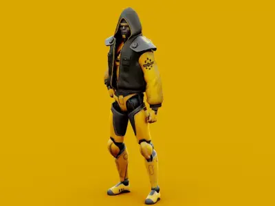  CYBORGTOPIA B-28  Rigged for Unreal Engine - Unity - MIXAMO 3D model