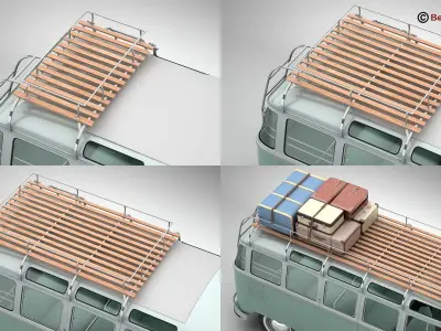 Volkswagen T1 Samba 1963 Accessories 3D model