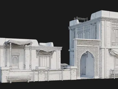 37-40 - Arabic Houses 4K Low-poly 3D model