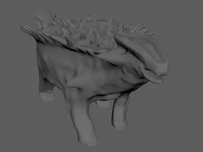 Ankylosaurus medium - high poly Free 3D model
