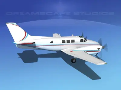 Beechcraft King Air C90 V05 3D model