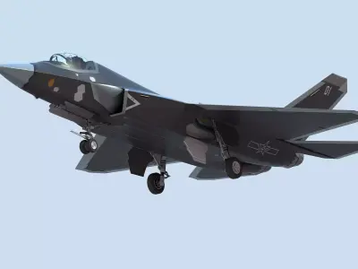 Chinese J35 Stealth Jet Fighter 3D model