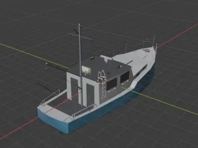Fisher Boat Free low-poly 3D model