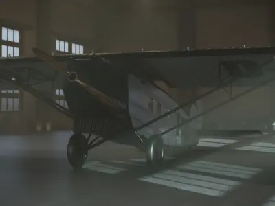 Dornier Do Bal Merkur II Low-poly 3D model