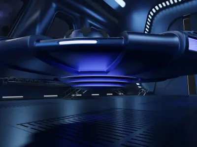 UFO 5 Rover Wheel Spaceship - Ovni - Flying Saucer 3D model