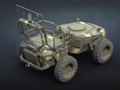 Ironclad UGV Unarmed Game Ready Low-poly 3D model