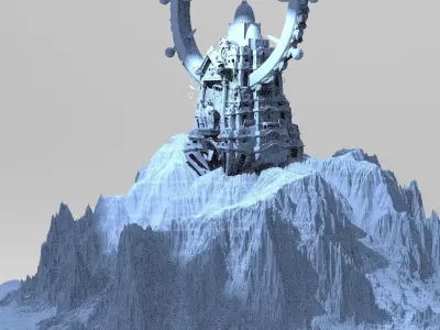 Tower Shrine of the gods 1 3D model