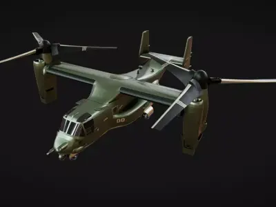 CV-22 Osprey Low-poly 3D model