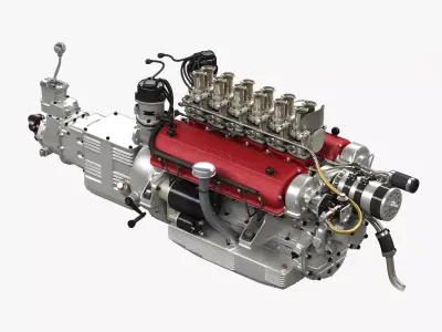 Ferrari 250 TR Engine - 3 liter - 2nd version 3D model