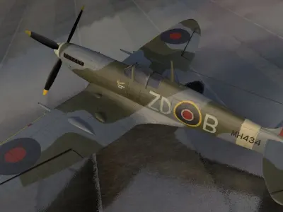 Supermarine Spitfire Mk-9 3D model