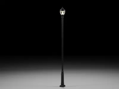 City Streetlight Decor High Poly 2 Free 3D model