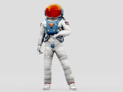 MARS COLONY ASTRONAUT RIGGED 3D model