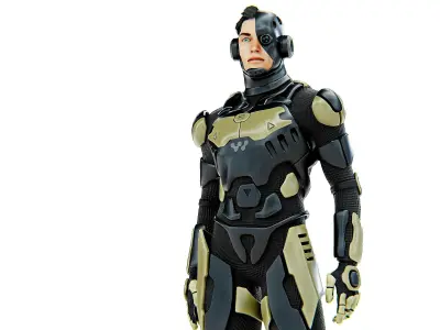 MECHA SOLDIER-H  Rigged for Unreal Engine - Unity - MIXAMO 3D model