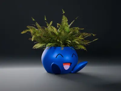 Macetero pokemon Oddish- pokemon odish flowerpot 3D print model