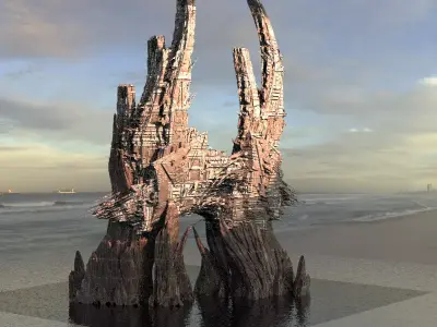 Alien Monolith Shard 3 3D model