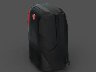 MSI Urban Raider Gaming Laptop Backpack Low-poly 3D model