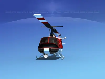 Bell 204 Los Angeles FD 3D model
