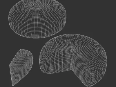  Gouda Cheese Wedges Food Model 