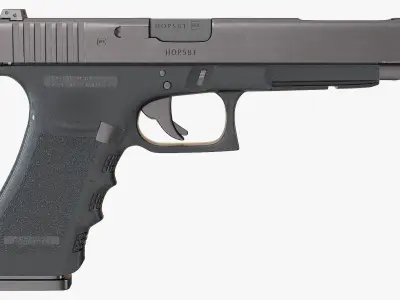 Semi Auto Pistol Glock G34 Black 3D model