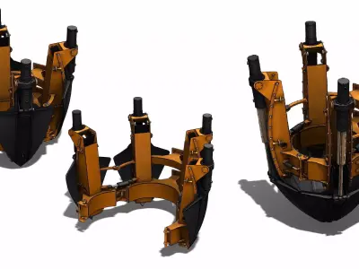 Machine for transplanting trees 3D model