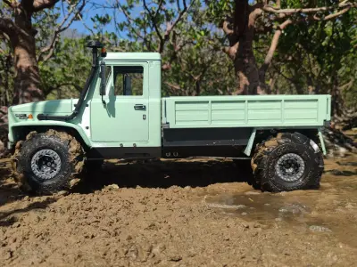 Crawler G3308 Sideboard Flatbed - 1-10 RC body attachment 3D print model