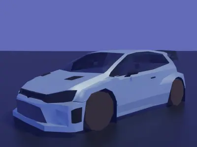 Low Poly WRC Rally Car Free low-poly 3D model