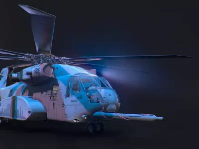 CH-53C Super Stallion helicopter game model 3D model