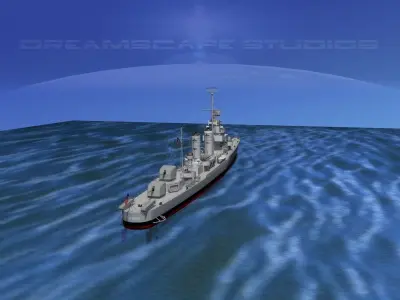 Gleaves Class Destroyer USS Stevenson 3D model