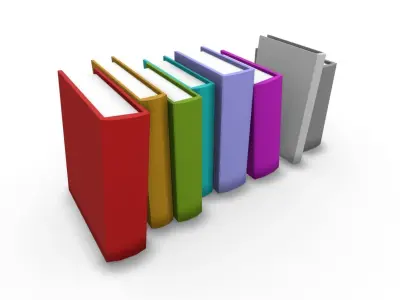 Books SHC Quick Office LM Low-poly 3D model