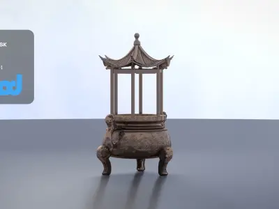 Outdoor Incense Burner 3D model