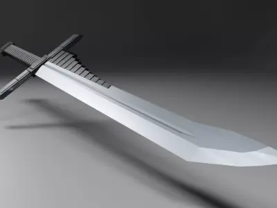 Single Blade Sword Free low-poly 3D model