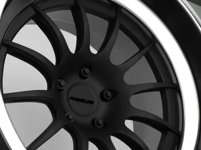 Forgeline TS3R Wheels Low-poly 3D model