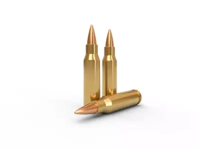 221 Remington Fireball Ammo Low-poly 3D model
