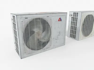 Air conditioner compressor AC Free low-poly 3D model