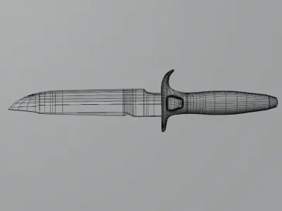 Combat Dagger Low-poly 3D model