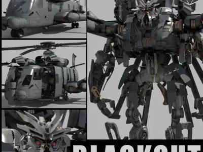 Blackout is back - 3d animated transformer model 3D model