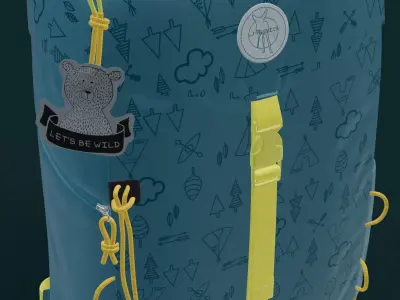 3D backpack model Low-poly 3D model