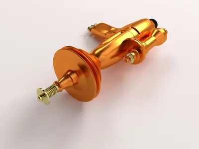 Retro Raygun V2 3D model