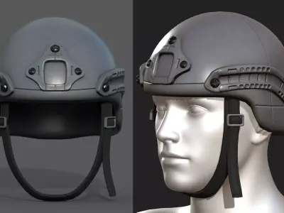 Helmet military combat soldier armor Generic Low-poly 3D model