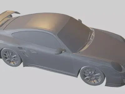Modern Sports Car Coupe Low-poly 3D model