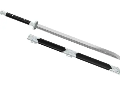 Dao Sword  Low-poly 3D model