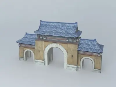Guangzhou Zhongshan Memorial Hall gatehouse Free 3D model