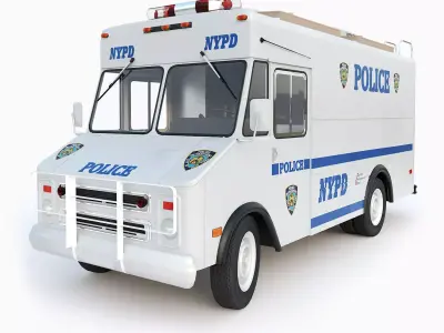 Chevrolet P30 step van  NYPD 3D model