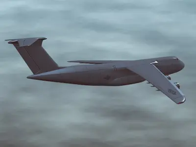 Lockheed Galaxy C5 military aircraft 3D model